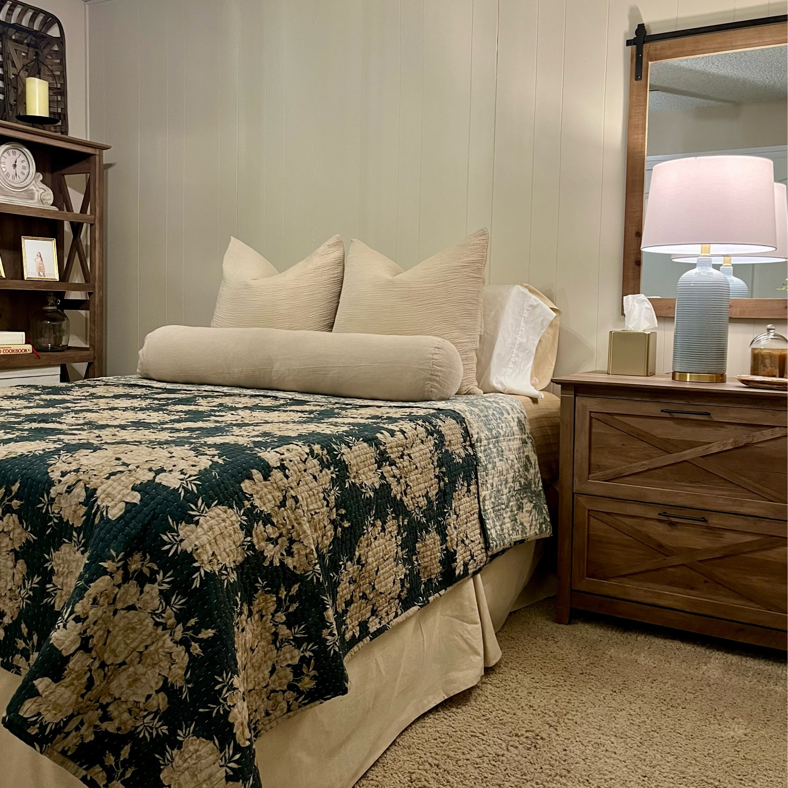 Guest Room with Home Office Features

rise + SHINE
Southworth Design 

#filingcabinet #bookshelf #endtable #potterybarn #quilt #rusticdecor #farmhouse #tablelamp #wayfair #mirror

#LTKSpringSale #LTKfindsunder50 #LTKhome