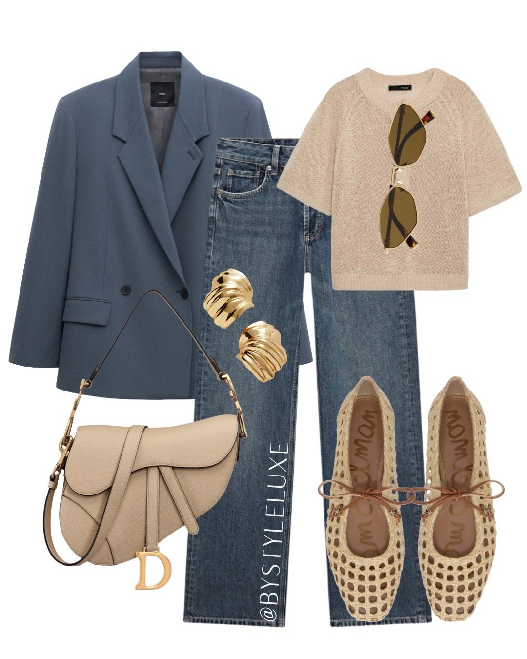 WEEKEND LOOK - A polished blazer and jeans outfit for spring with on trend woven ballet flats 

#jeans #blazer #springoutfit 

#LTKspring #LTKshoes #LTKjeans