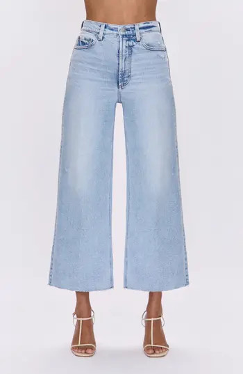 Pistola Lana Raw Hem High Waist Crop Wide Leg Jeans in Sun-Kissed Vintage at Nordstrom Rack, Size 33P | Nordstrom Rack