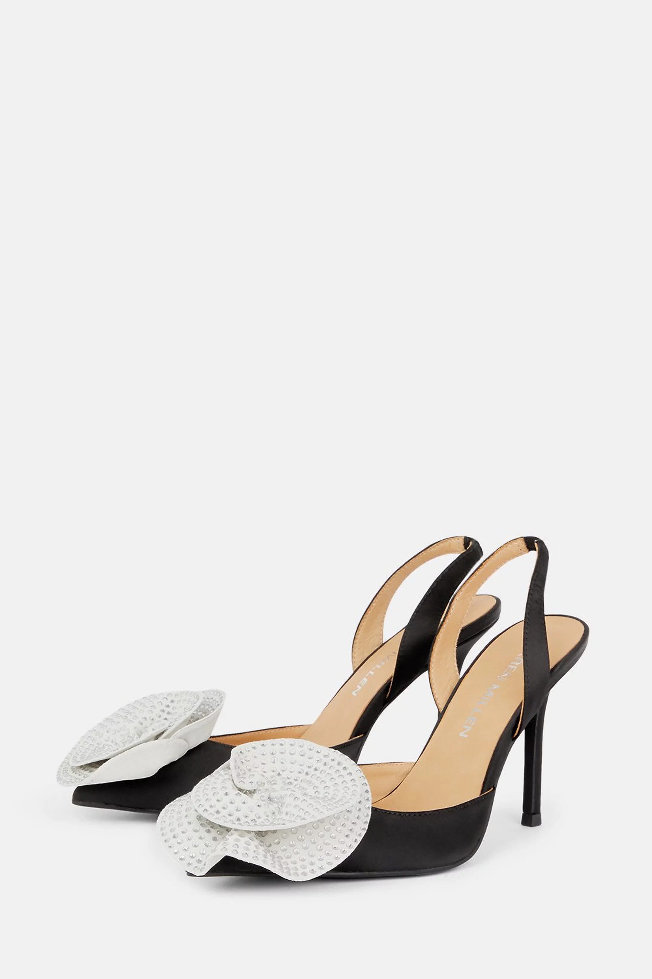 Diamante Floral Stiletto Heel | Karen Millen UK + IE + DE + NL