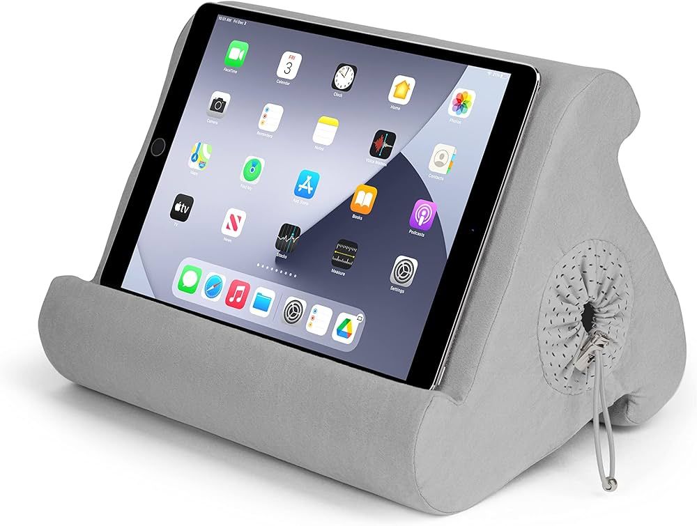 Flippy Tablet Pillow Stand and iPad Holder for Lap, Desk and Bed, Multi-Angle with Storage, Compatib | Amazon (US)