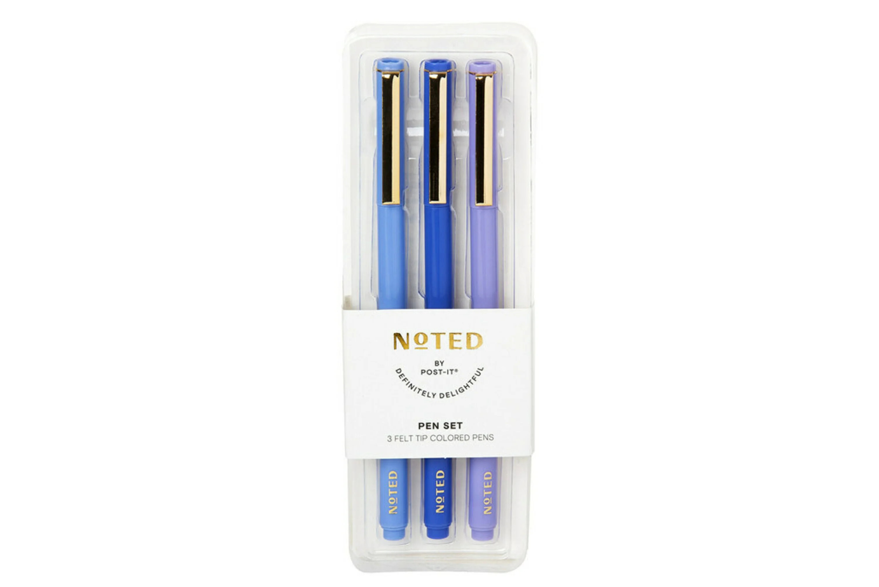Noted by Post-it Brand,, Felt Tip Pens, Blue, 3 Pens | Walmart (US)