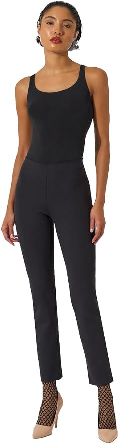 Wolford Midnight Grace Straight-Leg Trousers for Women Slim Fit Scuba Look Soft Stretch Pants wit... | Amazon (US)
