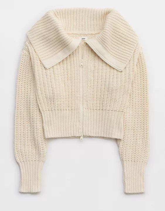 Aerie Double Zip Cardigan | Aerie