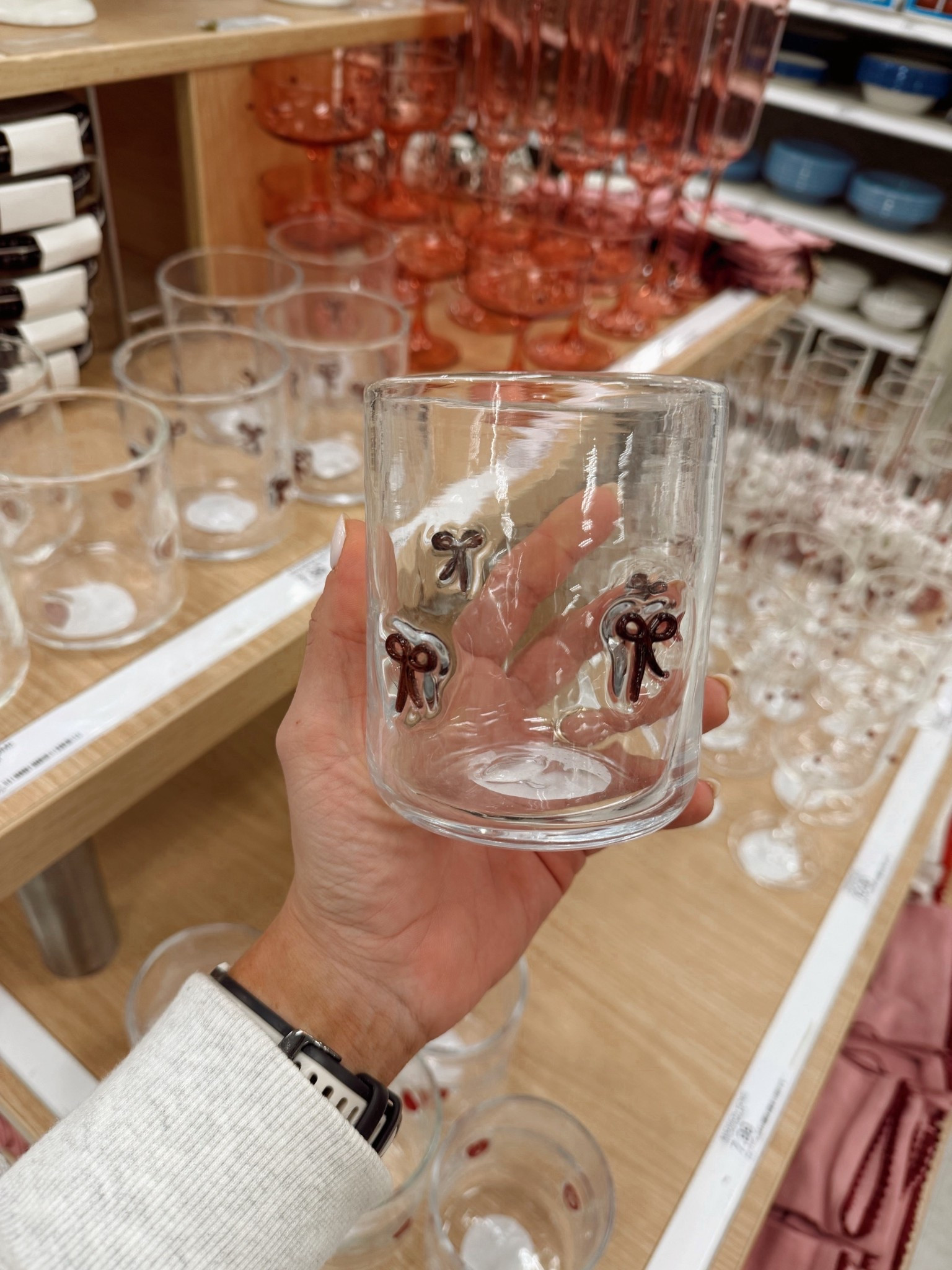 Can’t beat the $8 look for less 🙌🏼👀🎀💕 I LOVE this mauve bow for Valentine’s Day! My fave glasses💦 16 oz! 

Icon glass / target finds / cute / kitchen / home / Holley Gabrielle 

#LTKHome #LTKFindsUnder50 #LTKSeasonal