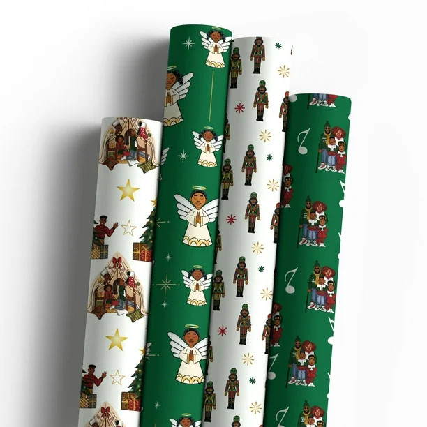 Mah Melanin Harmony and Cheer Premium Wrapping Paper, 4 pk. | Sam's Club