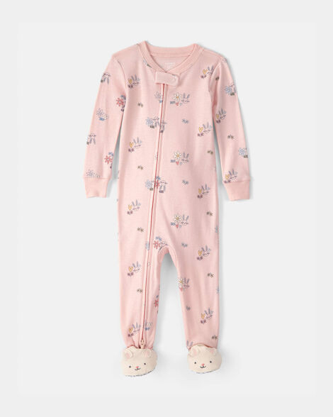 Carter's Baby Girls Girl Easter Bunny 100% Cotton Snug Fit 1-Piece Pajama Set - Pink 24M Pink | Carter's Inc