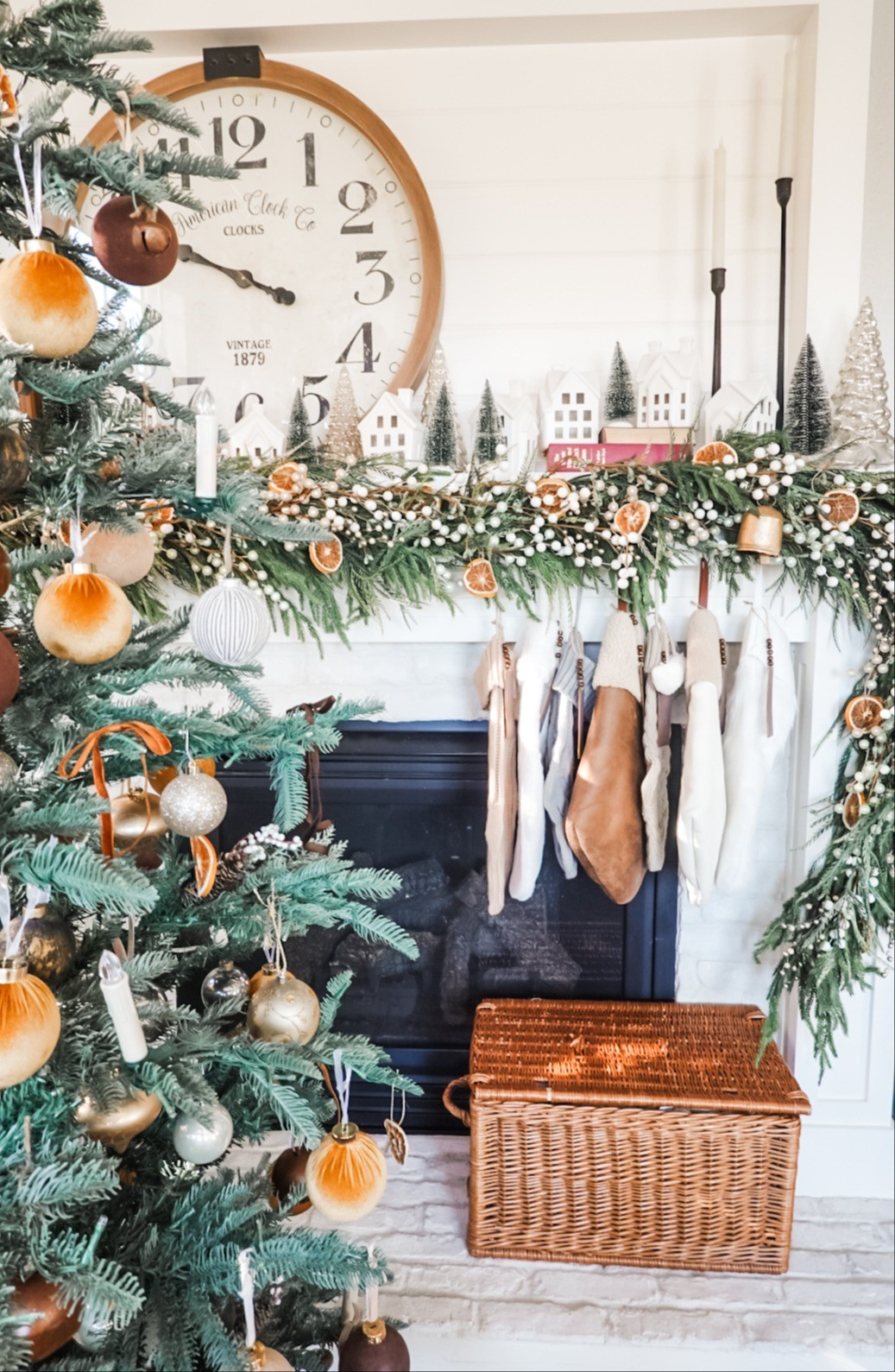 Christmas mantle 2025 is complete! 

#LTKHoliday #LTKSeasonal #LTKHome