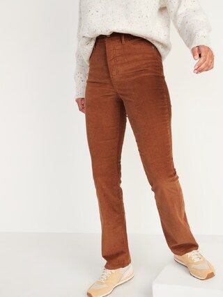 Extra High-Waisted Button-Fly Kicker Boot-Cut Corduroy Pants for Women | Old Navy (US)