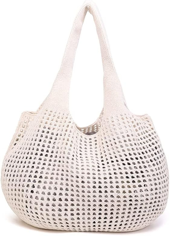 ENBEI Womens Beach Tote Bags Shoulder Handbags Large knit bag Tote bag aesthetic for school Crochete | Amazon (US)