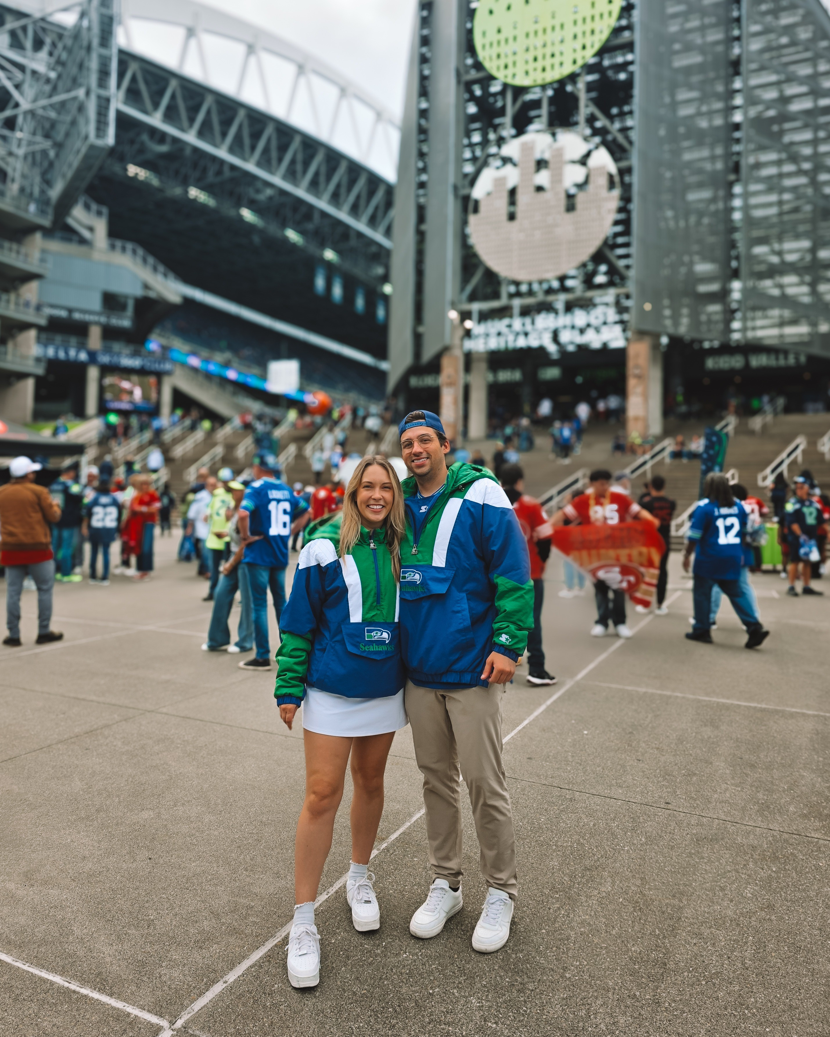 love our new Seahawks jackets from homage! he's wearing a L & i'm in an XS.

#LTKSeasonal #LTKU #LTKMens