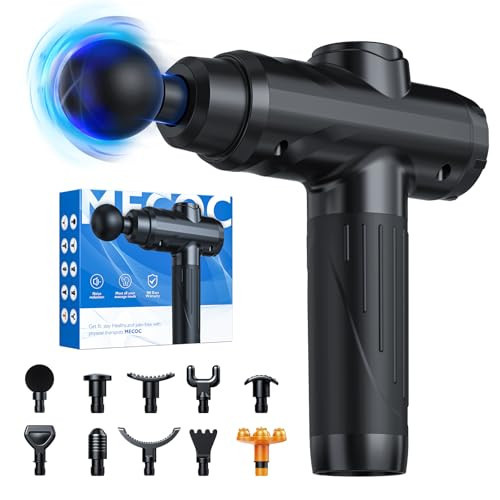 Massage Gun, Deep Tissue Percussion Massager for Pain Relief, Super Quiet Portable Body Relaxation Electric Muscle Massage Gun with 10 Attachment 30 Speed | Amazon (US)