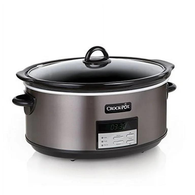 Crockpot™ 8-Quart Slow Cooker, Programmable, Black Stainless Collection | Walmart (US)