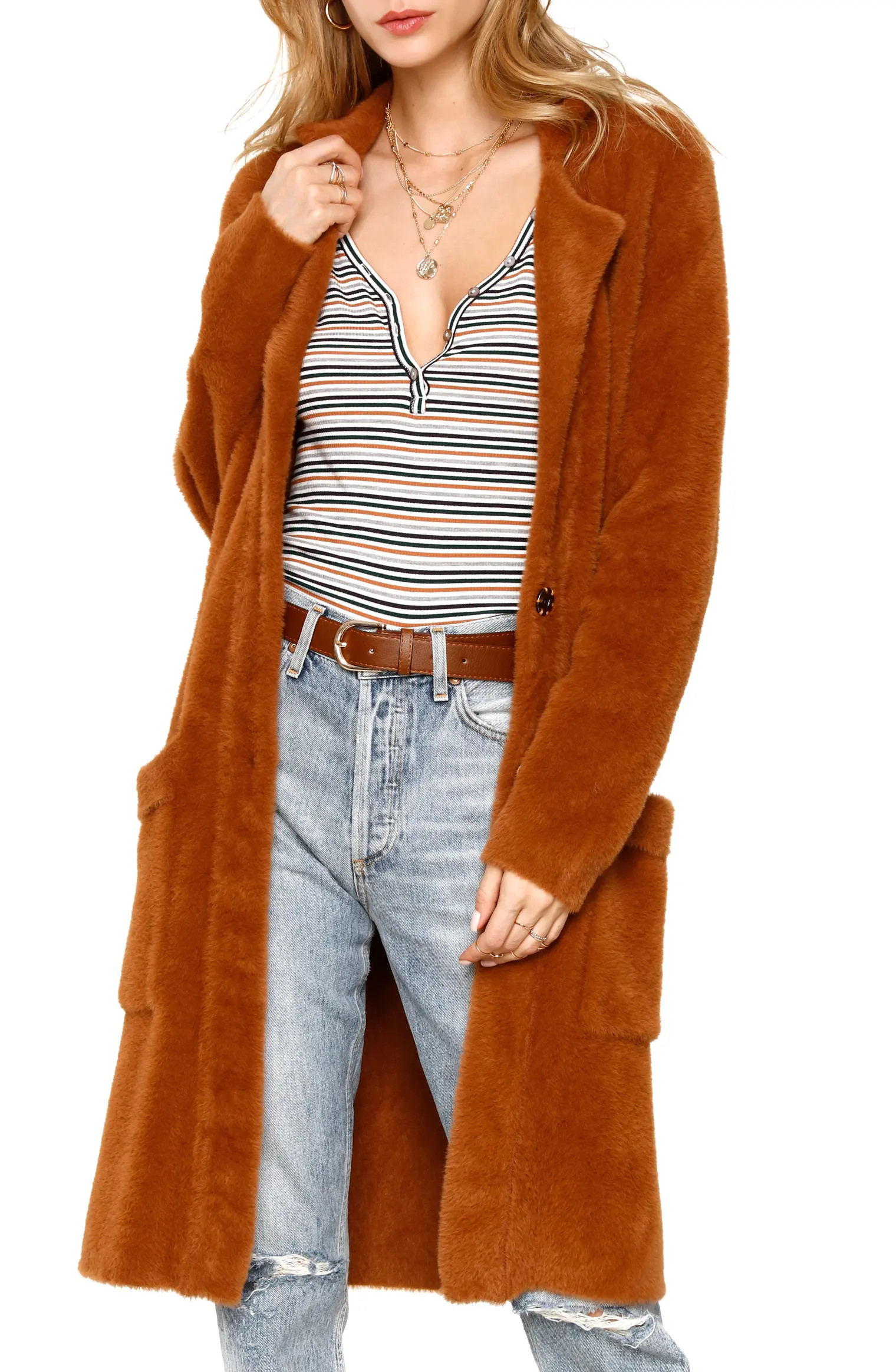 Ramona Faux Fur Sweater Coat | Nordstrom