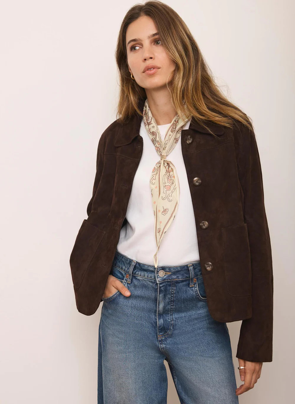 Brown Suede Jacket | Mint Velvet - US