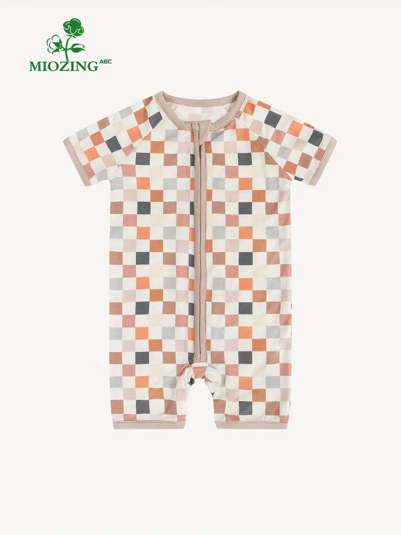 MIOZING Bamboo Fiber Baby Girls Onesie - Adorable Colorful Checkerboard Pattern - Soft & Stylish ... | Temu Affiliate Program