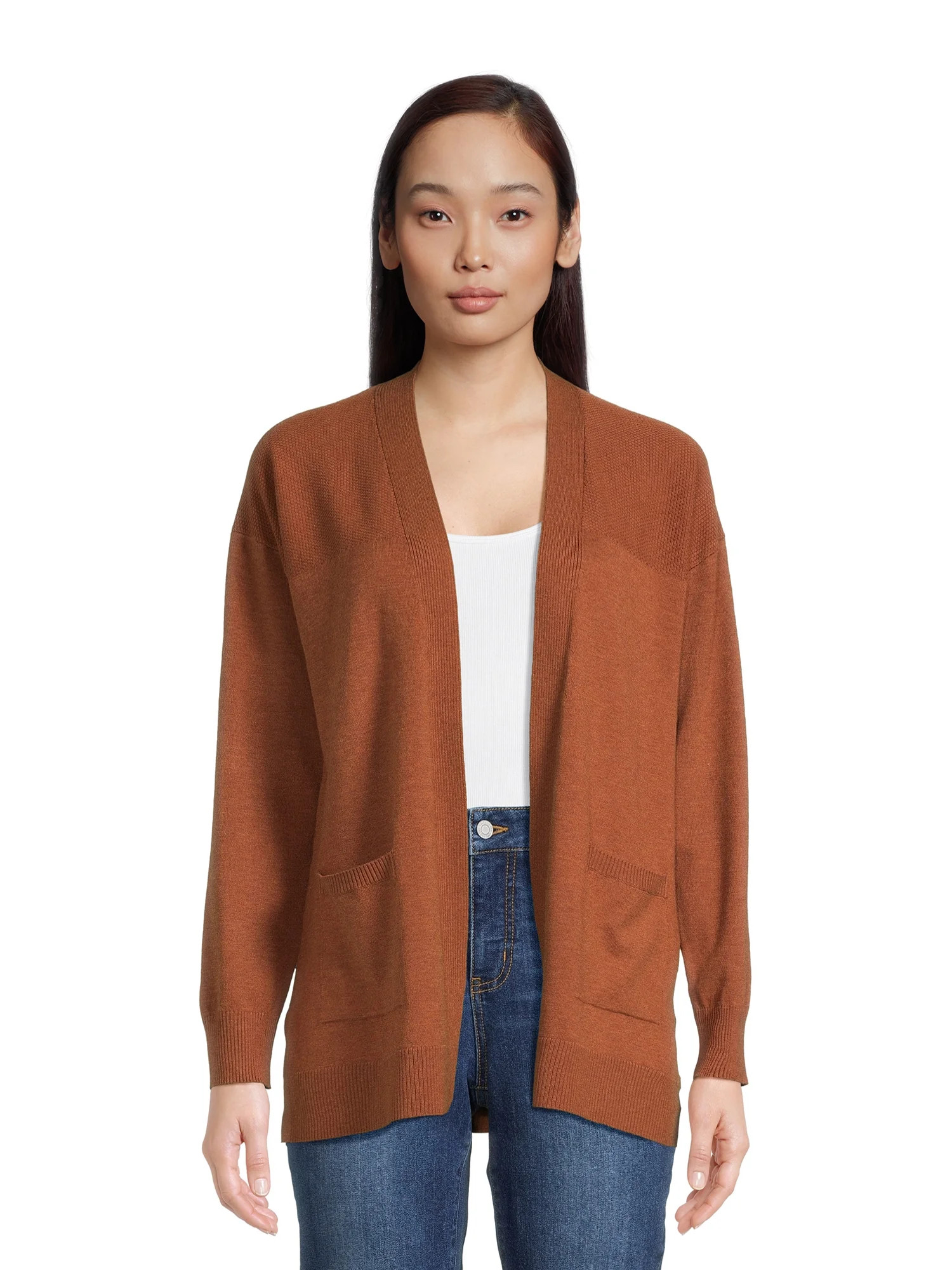 Time and Tru Women's Open Front Cardigan, Lightweight | Walmart (US)