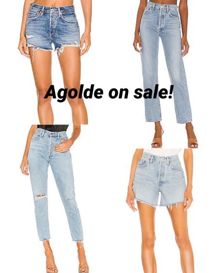 Agolde jeans and jean shorts on sale!
I have the ones at the bottom right and wore them all summer, they are the perfect denim short! I got my usual size and love how they fit, perfectly relaxed and roomy, you could probably size down one. 
There is free returns for Canada too and prices include duty!

#LTKsalealert #LTKCyberweek #LTKstyletip