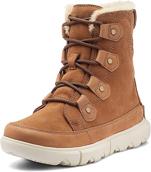 SOREL Women's Explorer II Joan Faux Fur Boot — Waterproof Suede Boots | Amazon (US)