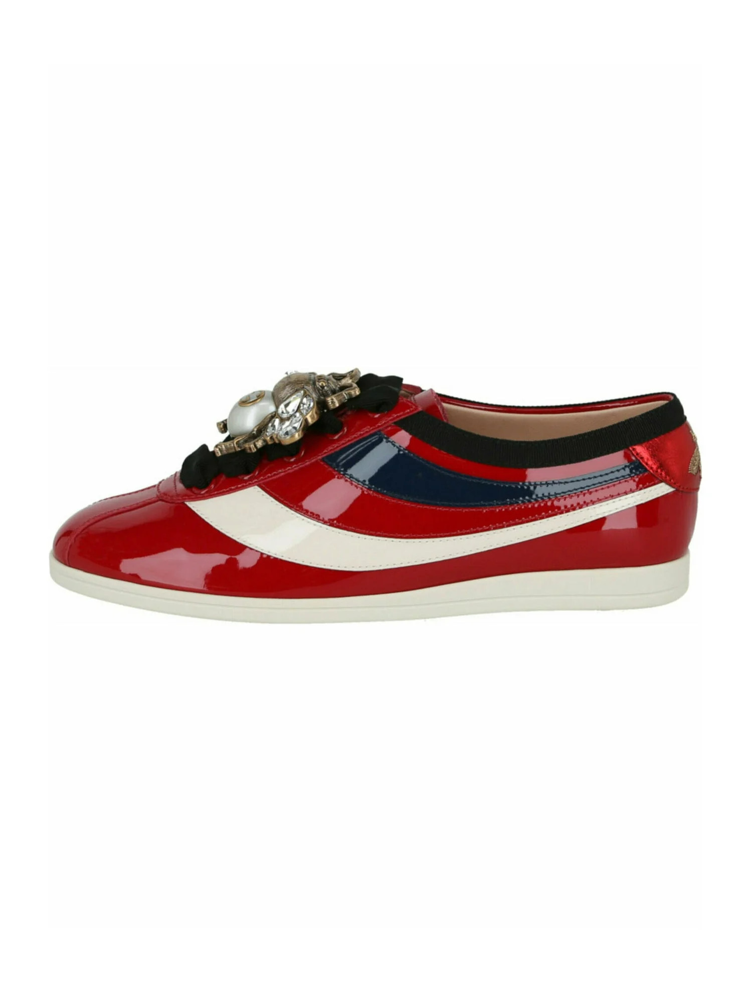 Web Accent Leather Sneakers w/ Tags | The RealReal