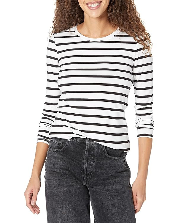 Amazon Essentials Women's Classic-Fit Long-Sleeve Crewneck T-Shirt (Available in Plus Size) | Amazon (US)