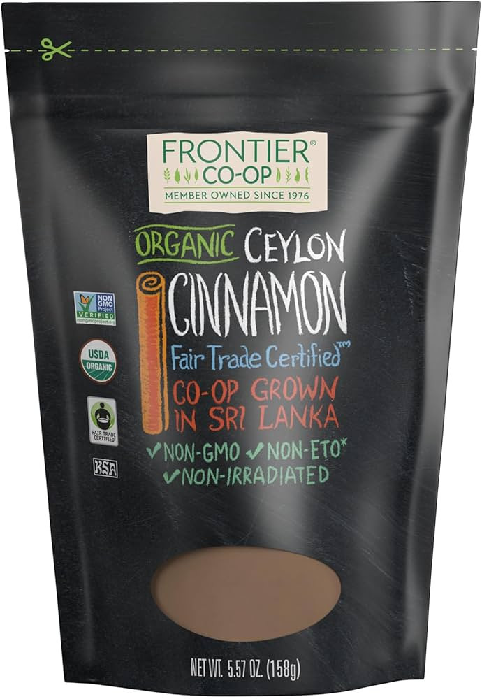Frontier Co-op Fair Trade Ground Ceylon Cinnamon Powder Organic, Kosher, 5.57oz - Bulk Bag Refill... | Amazon (US)