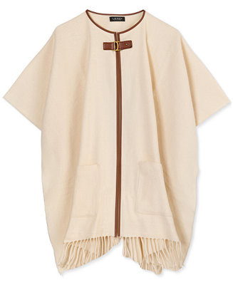 Equestrian-Buckle Ruana | Macy's