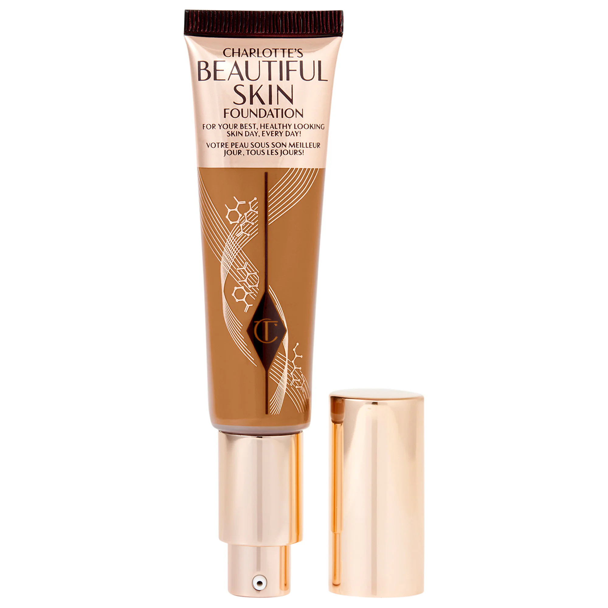 Charlotte Tilbury Beautiful Skin Medium Coverage Liquid Foundation with Hyaluronic Acid 13 Warm 1 oz/ 30 ml | Sephora (US)