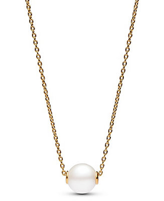14K Gold-Plated Sparkling Treated Freshwater Cultured Pearl Collier Necklace | Macy's