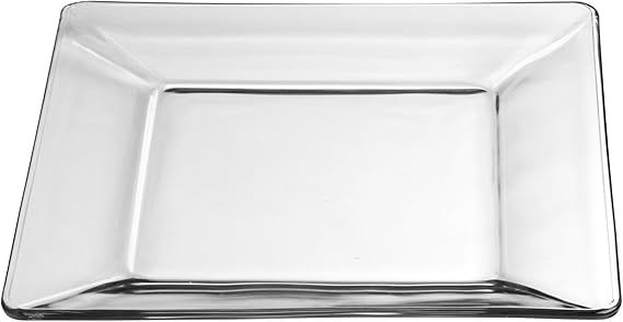 Libbey Crisa Tempo Square Dinner Plate, 10-Inch , Box of 12, Clear | Amazon (US)
