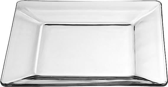 Libbey Crisa Tempo Square Dinner Plate, 10-Inch , Box of 12, Clear | Amazon (US)