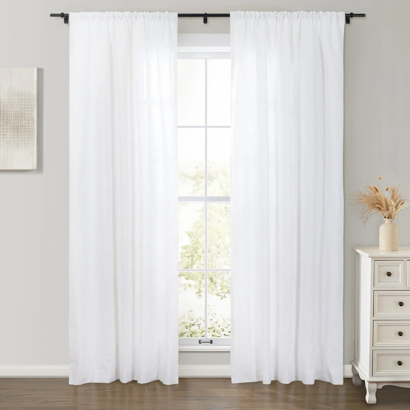 Erin Heavyweight 100% Linen Curtains Soft Top | TWOPAGES