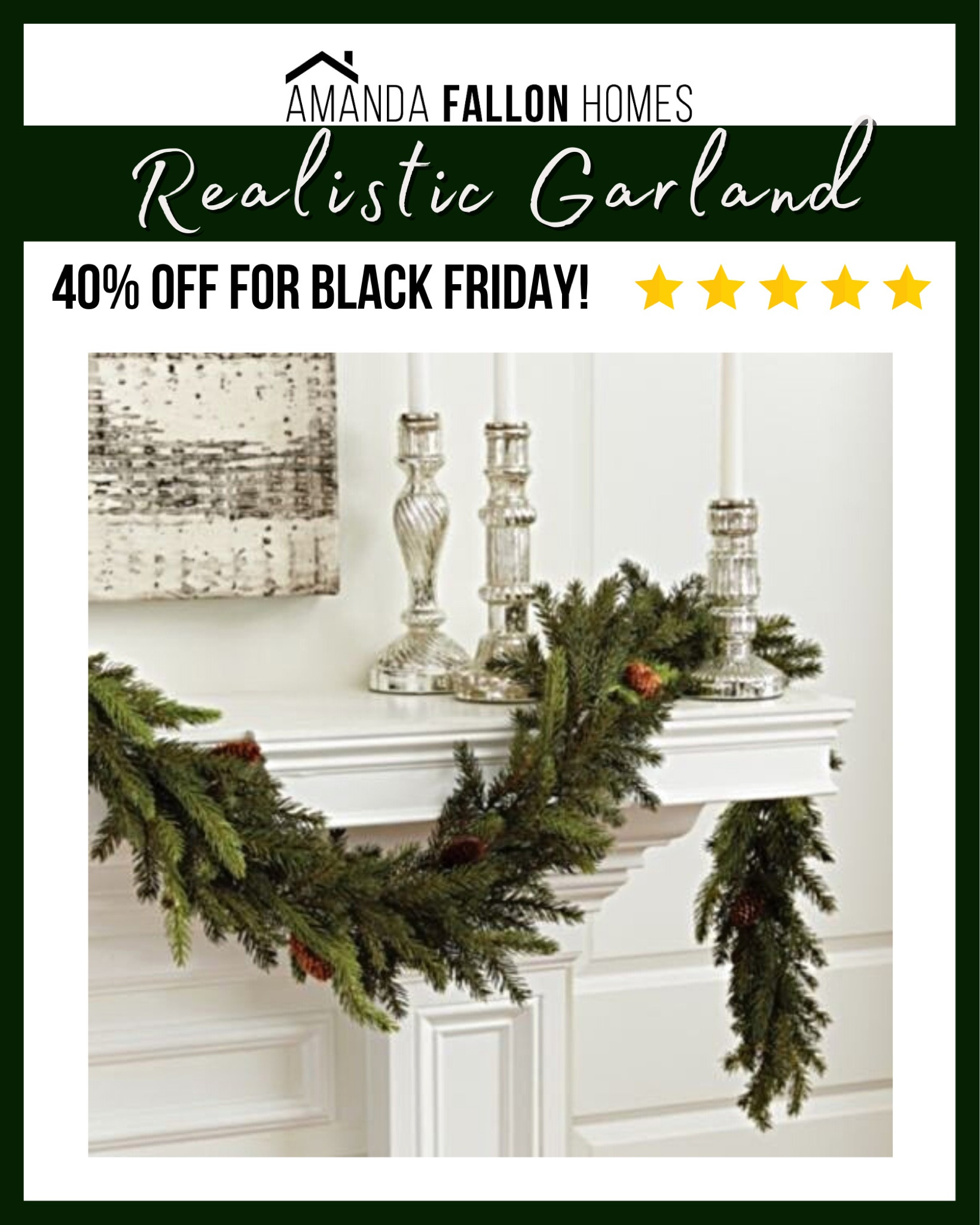 In stock and 40% OFF! Gorgeous realistic garland.

Garland. Black Friday. 

#ballarddesigns

#LTKHoliday #LTKhome #LTKCyberweek