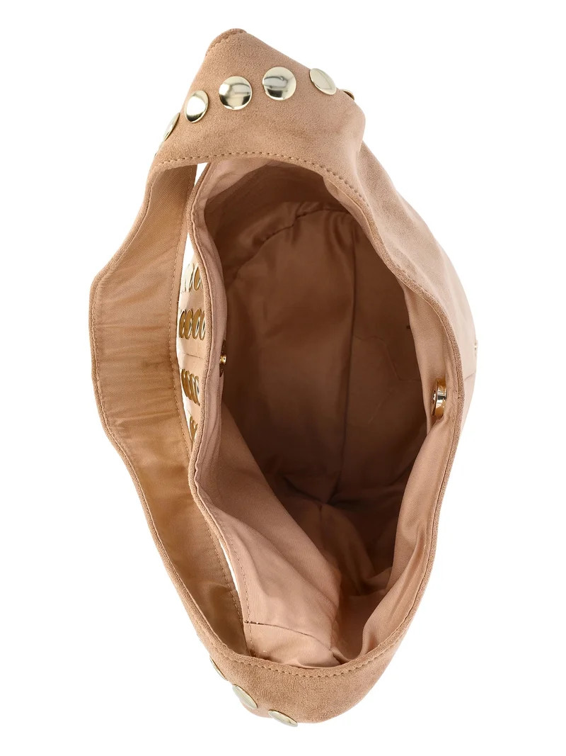 Madden NYC Women's Studded Bucket Shoulder Bag, Khaki | Walmart (US)