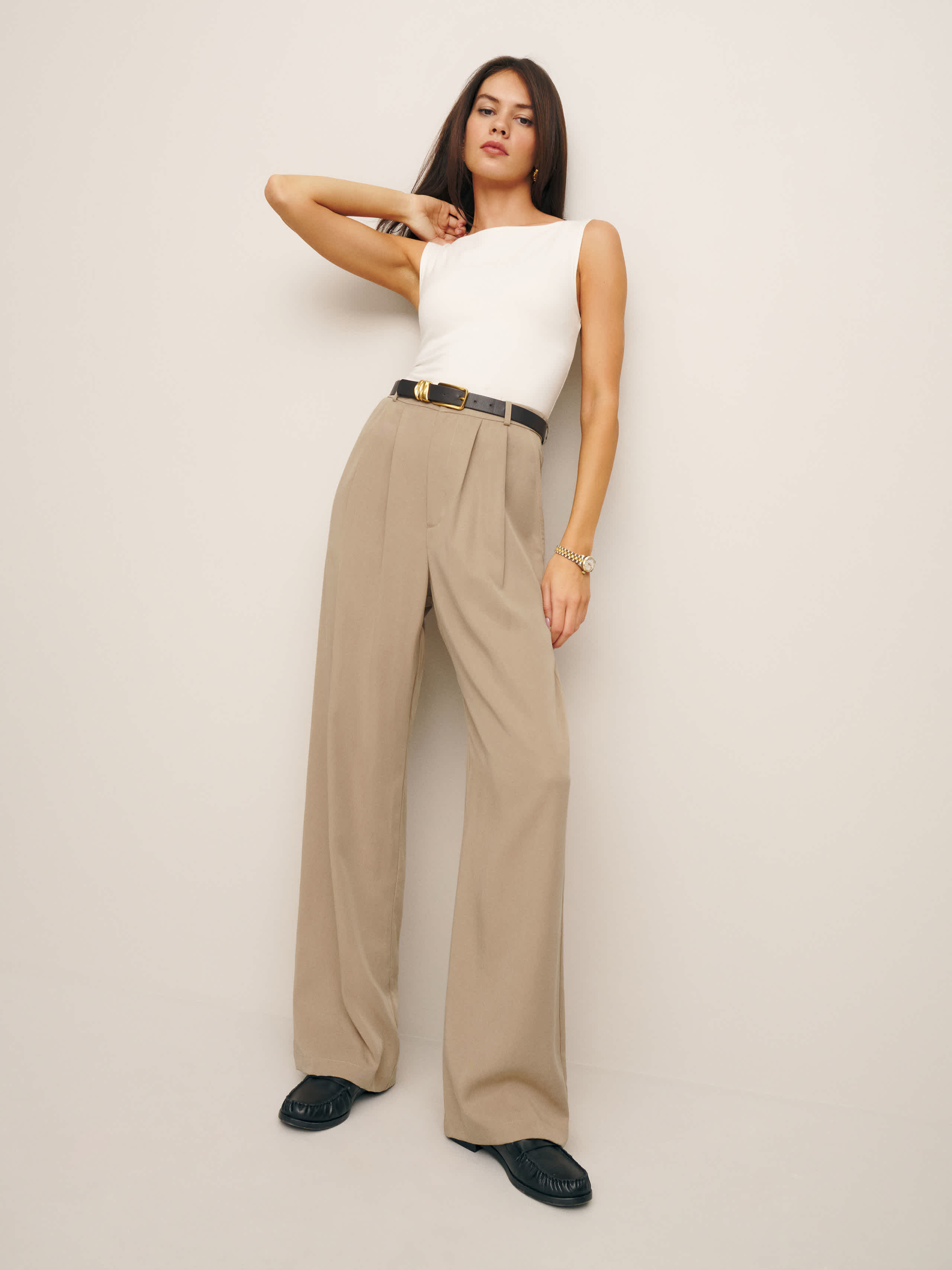 Reformation Mason Pant Brown 12 | Reformation (Global)