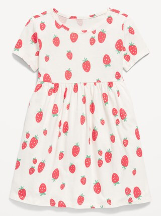 Printed Short-Sleeve Jersey-Knit Dress for Toddler Girls | Old Navy (US)
