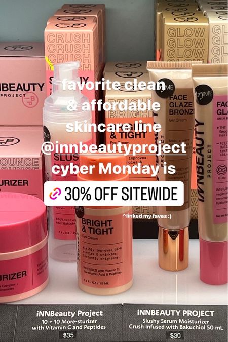 Absolute favorite clean skincare line is 30% off for cyber Monday! Linking the 4 I use daily under exact products and the other 2 I always keep around under similar products! Loyal to this brand! Xx