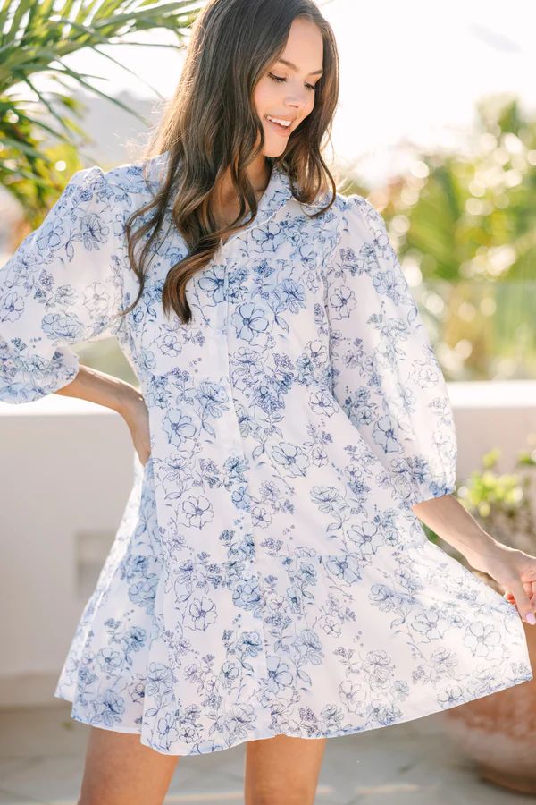 On Your Way Light Blue Babydoll Dress | The Mint Julep Boutique