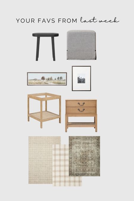 Your favorites from last week!

Ottoman, nightstand, accent table, gallery wall, picture frame, area rug, living room, bedroom, McGee & Co  

#LTKunder100 #LTKstyletip #LTKhome