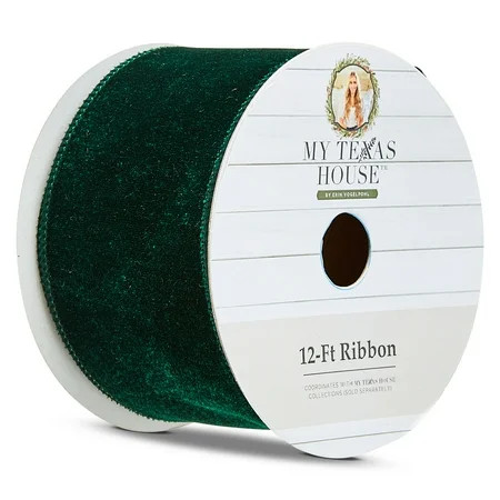 Green Velvet Ribbon, 12', by My Texas House | Walmart (US)