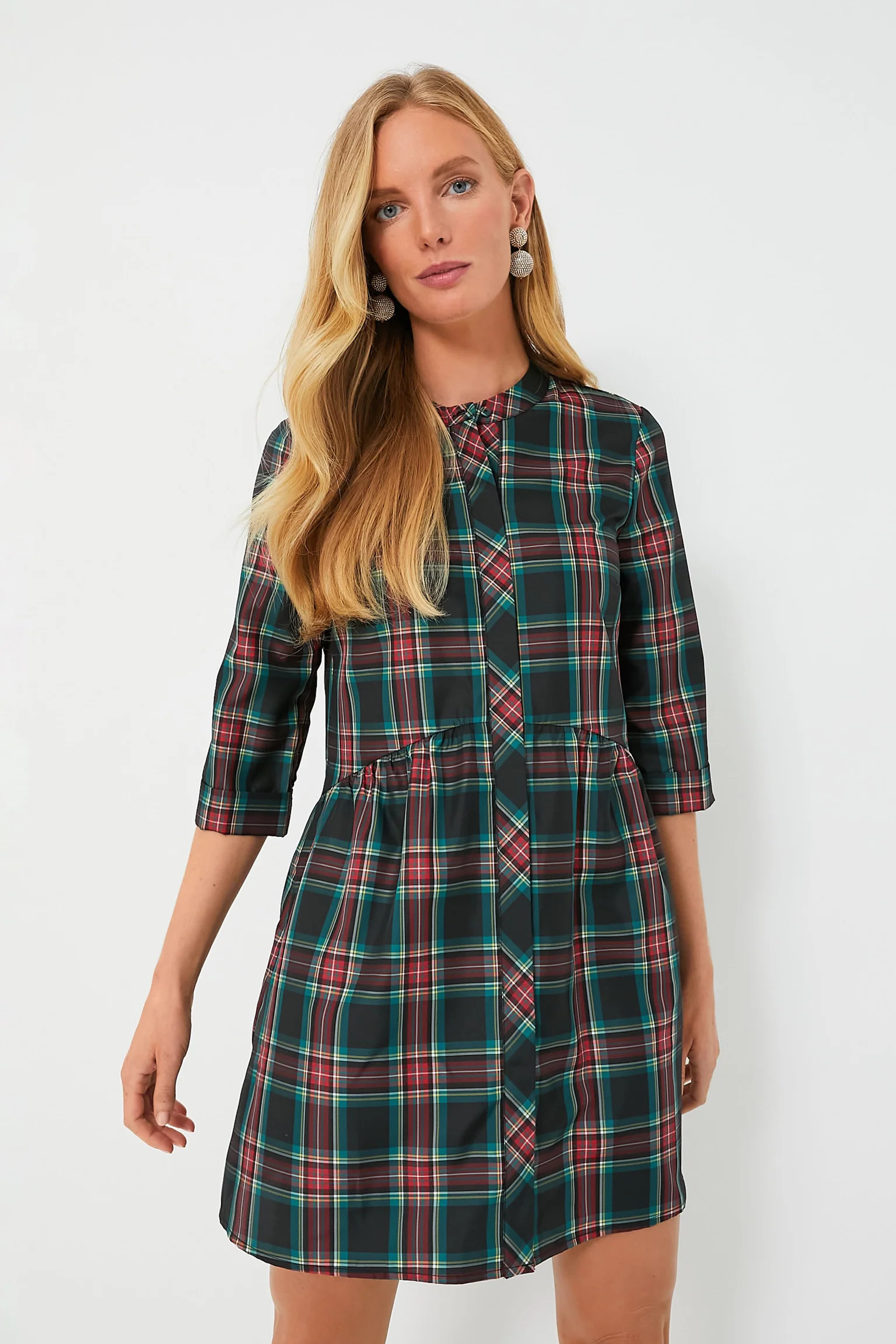 Highland Plaid Royal Shirt Dress | Tuckernuck (US)