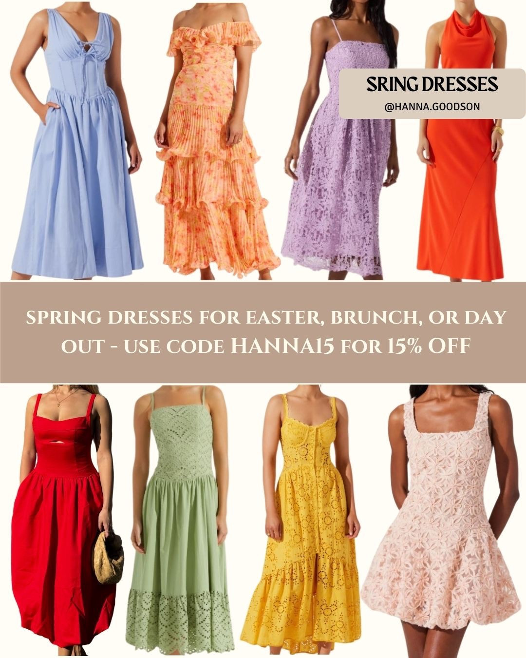 Need Easter, brunch, or wedding guest styles? This collage has flattering cuts + elegant prints for every spring moment. Shop directly via my LTK products—code valid for a limited time! 

#ASTRtheLabel #SpringDresses #EasterOOTD #springdress #easterdress #brunch #SpringFashion #dress #sale



#LTKStyleTip #LTKFindsUnder100 #LTKWedding