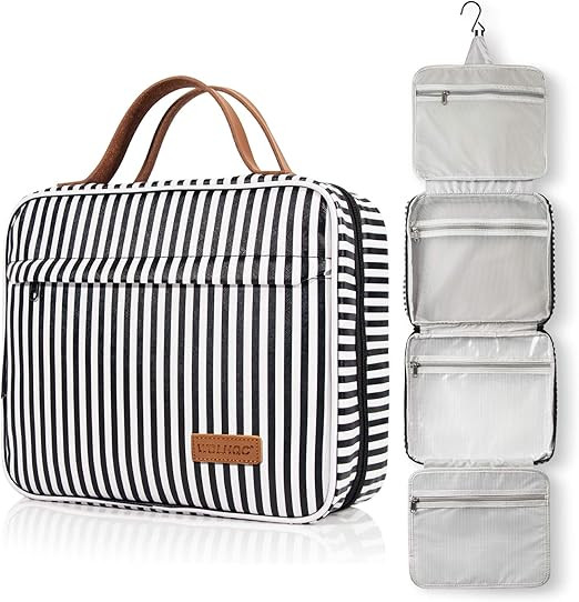 Toiletry Bag, WDLHQC Travel Hanging Makeup Bag ,Waterproof Large Cosmetic Make up Organizer for T... | Amazon (US)
