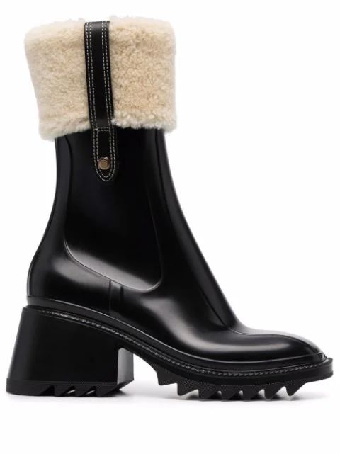 shearling trim ankle boots | Farfetch (US)