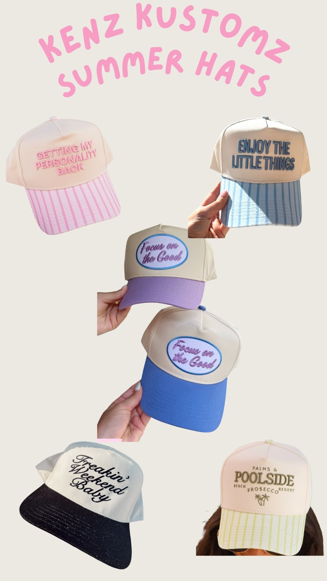 I love these hats for the summer! So stinking cute and easy to throw on and go! 

#LTKSeasonal