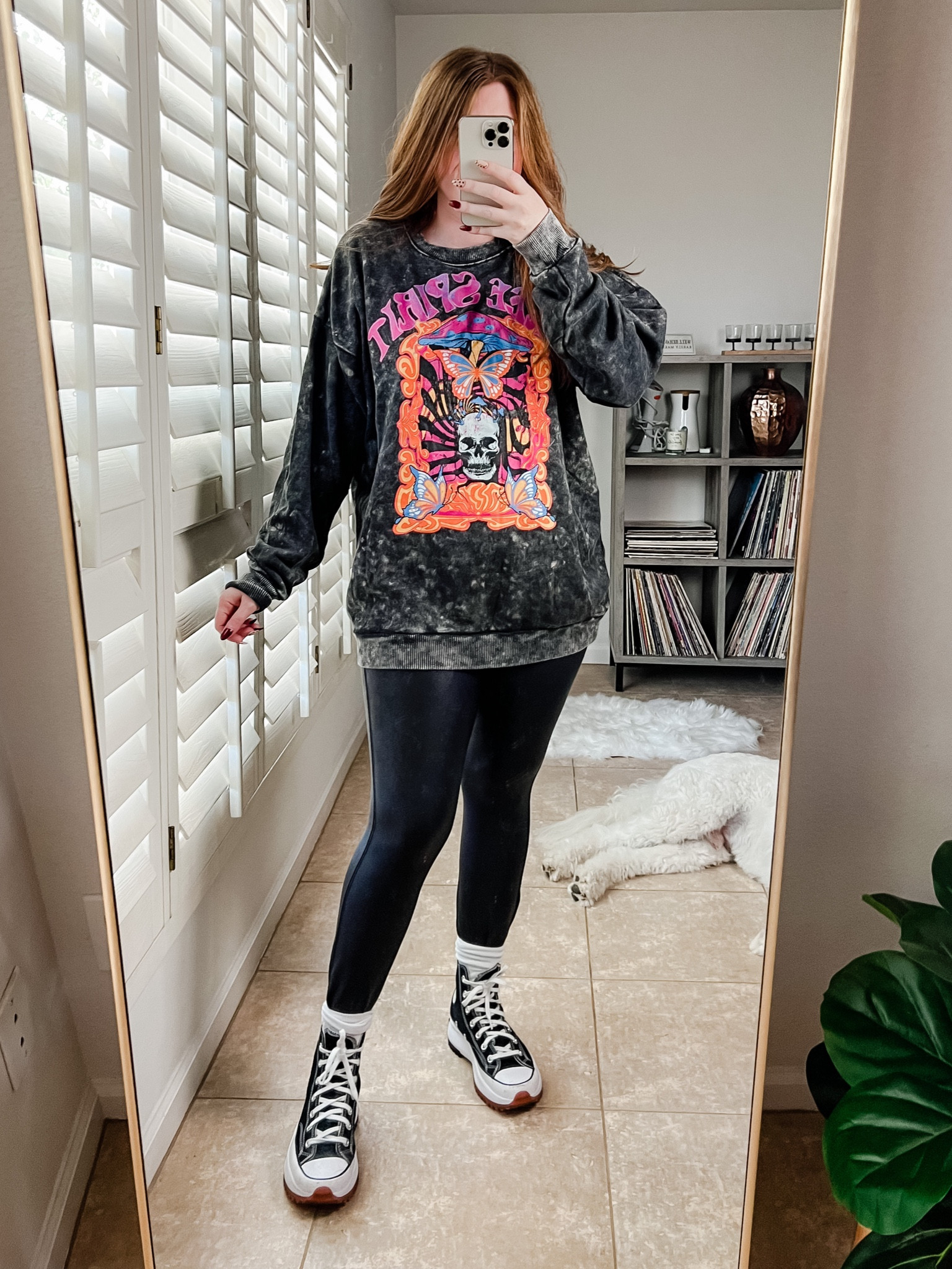 Graphic sweatshirt from Walmart wearing size large. Walmart sweatshirt. Casual outfit. 

#LTKunder50 #LTKSeasonal #LTKstyletip