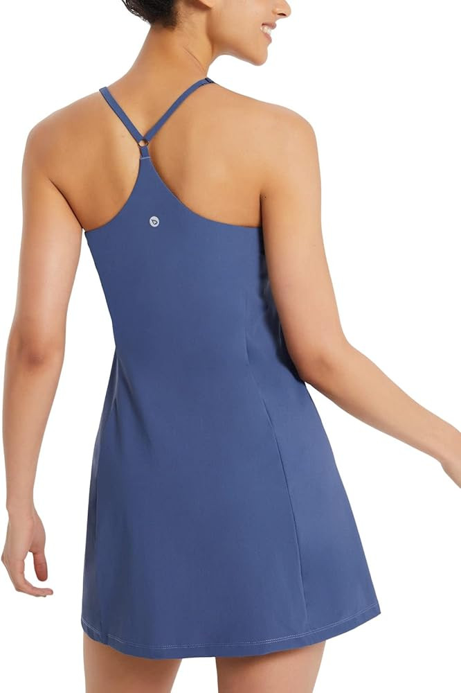 BALEAF Women's Golf Tennis Dress Built-in Shorts Athletic Sports Workout Dress 4 Pockets Sleevele... | Amazon (US)