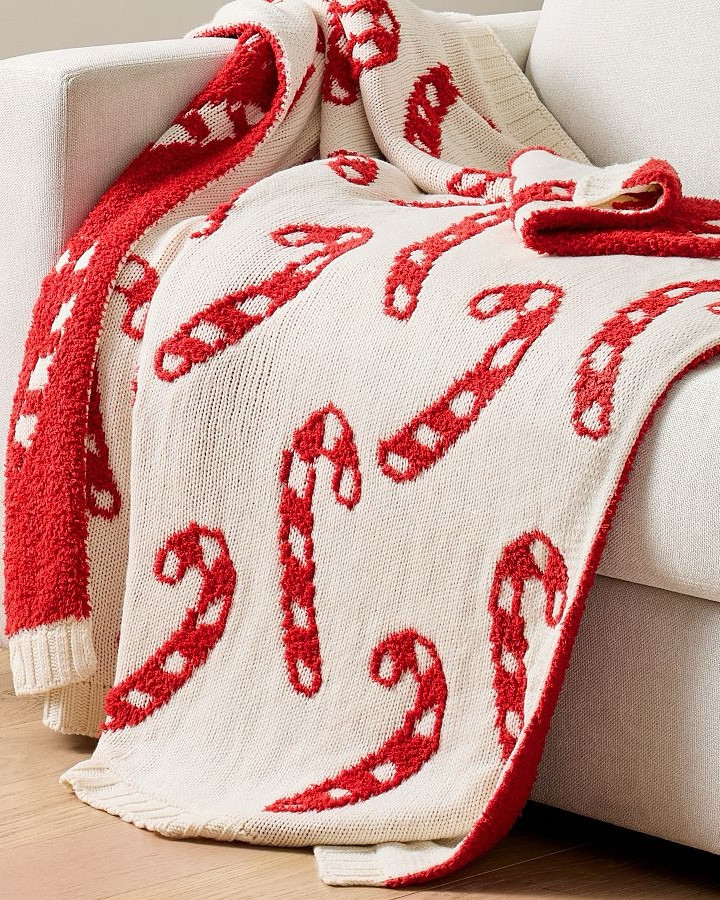 The Candy Cane Jacquard Knit Throw is the perfect way to add warmth and festive charm to your home this holiday season. Yarn-dyed for vibrant, long-lasting color, this jacquard-woven throw showcases a fun candy cane pattern that’s both playful and inviting. Whether you’re wrapping up on a cold winter’s night or using it as a decorative accent for your couch or armchair, it’s a cozy essential that adds a sweet seasonal touch.

Gift Idea: This throw makes a wonderful holiday gift. Its soft, luxurious texture and festive design make it ideal for anyone who loves to snuggle up during the colder months. Pair it with a set of hot cocoa mix, a holiday-scented candle, or a good book to create a heartwarming holiday gift package!

#LTKHoliday #LTKHome #LTKGiftGuide
