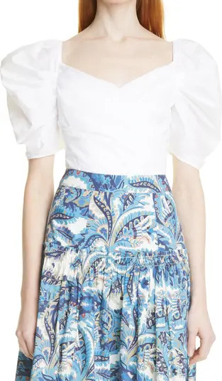 Sara Puff Sleeve Crop Top | Nordstrom