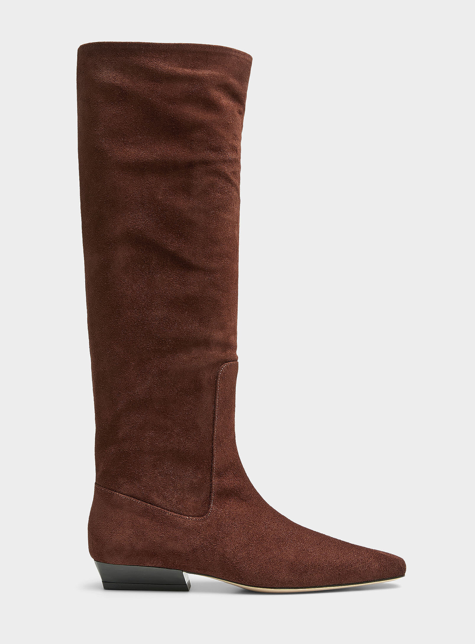 STAUD - Wally pointed-toe suede high boots Women (Women, Brown, 41) | Simons